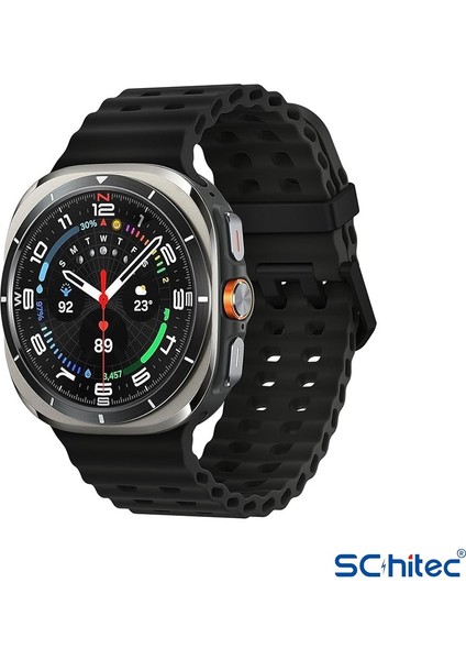 Watch Ultra Amoled Ekran Waterproof Akıllı Saat 3 Kordonlu Titanyum Gümüş 47MM