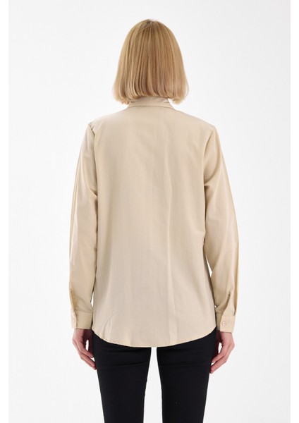 Basic Fırfır Detaylı Uzun Kollu Kadın Gömlek modelleri