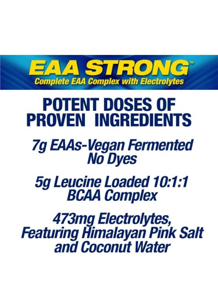 Eaa Strong 9 Essential Amino Acids Bcaas Electrolytes Ozelsporcugıdaların'dan 308GR. Usa MENŞEI.3739