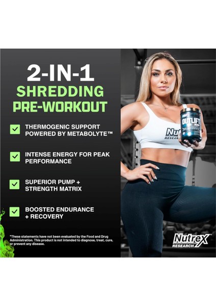 Research Outlift Burn Pre Workout Powder, Ozelsporcugıdaların'dan 425GR. Abd Menşei modelleri