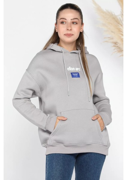 Kanguru Cepli Üç Iplik Şardonlu Kapüşonlu Sweatshirt