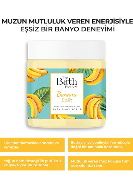 Nemlendirici ve Arındırıcı Shea Vücut Peelingi - Muz Aromalı 300GR