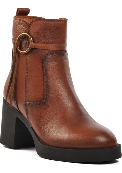 Ayakmod Taba Deri Kadın Bot