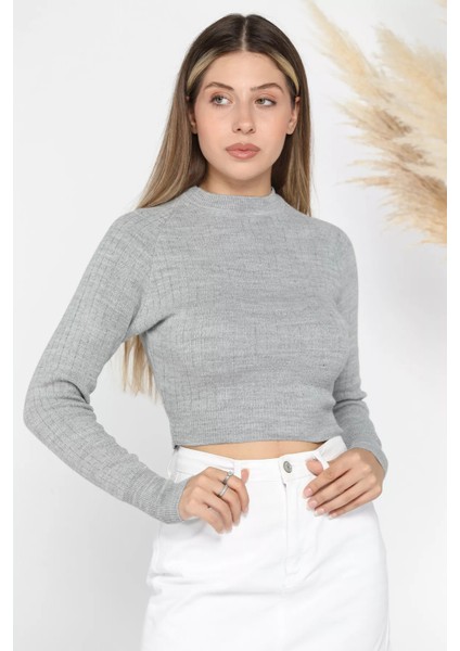 Fitilli Crop Triko Kazak P-00012422