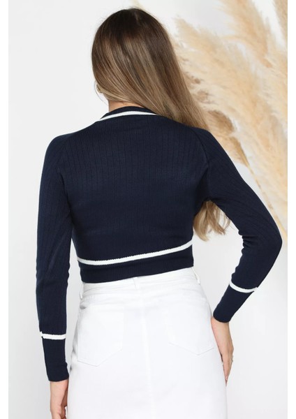 Fitilli Crop Triko Kazak P-00012425 modelleri