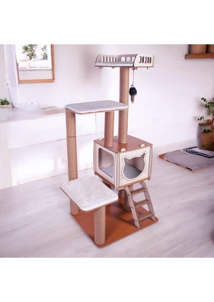 Patihomes Xl Katlı Kedi Evi -Kedi Tırmalaması