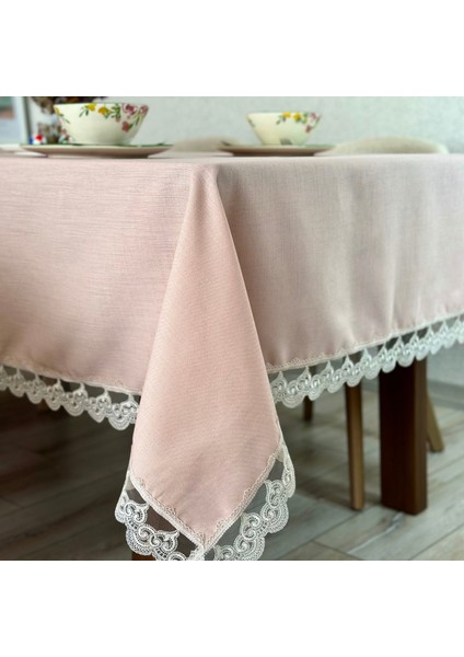 Masa Örtüsü, Leke Tutmayan Yemek Masası Örtüsü, Gardenya Kumaş Masa Örtüsü, Pembe