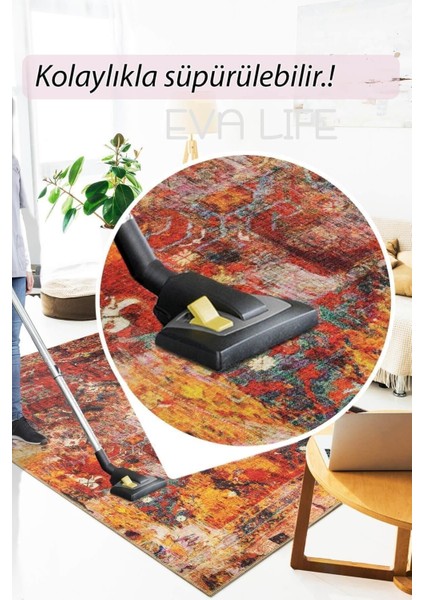 Dijital Baskılı Makinede Yıkanabilir Kaymaz Taban Leke Tutmaz Mutfak-Salon Halısı ve Yolluk indirimleri
