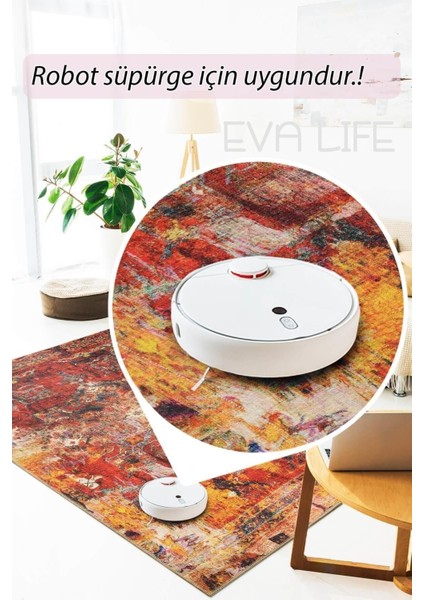 Dijital Baskılı Makinede Yıkanabilir Kaymaz Taban Leke Tutmaz Mutfak-Salon Halısı ve Yolluk fiyatları
