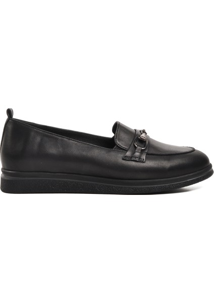 Ayakmod Siyah Kadın Loafer Ayakkabı modelleri