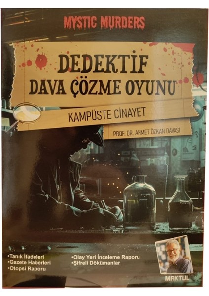 Dedektif Oyunu Dava Çözme Oyunu Kampüste Cinayet