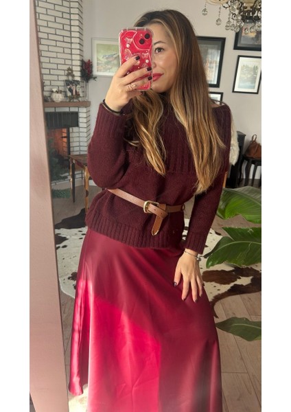 Lüks Kalite Maxi Boy Saten Etek Kalın Tok Kumaş Lastikli Yüksek Bel Uzun Boy Saten Et fiyatları