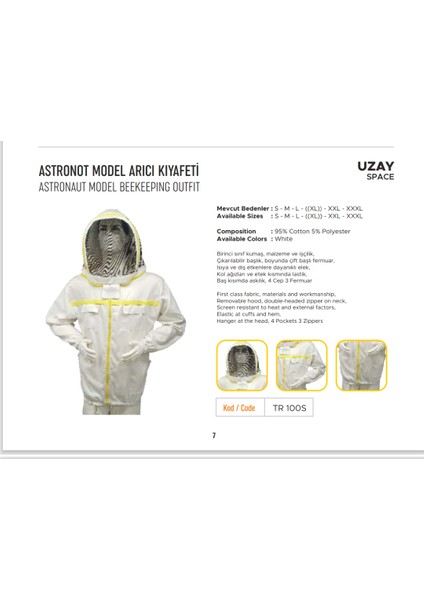 Arıcı Elbisesi Astronot Model