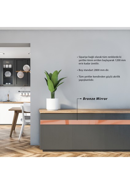 Ayna Görünümlü Dekoratif Şerit ( Bronz ) fiyatları