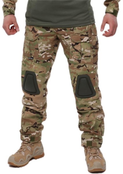 Dizlikli Kamuflaj Tactical Erkek Pantolon - Outdoor Taktik Pantolon