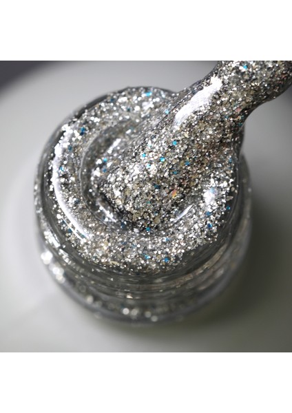 Gitter Kalıcı Oje G001, Yoğun Gümüş Simli, 4 ml
