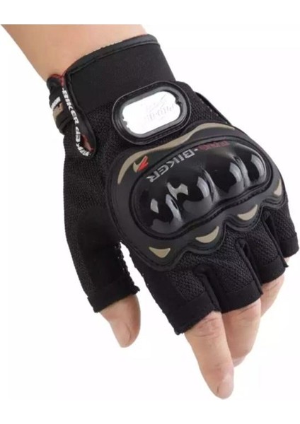 Pro Biker Motosiklet Bisiklet Eldiveni Yarım Yazlık Korumalı Motor Eldiveni