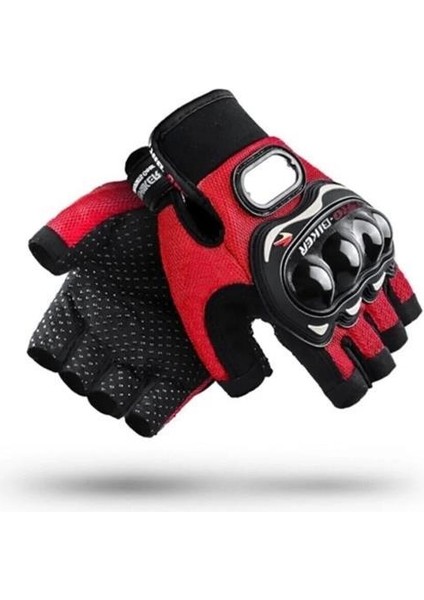 Pro Biker Motosiklet Bisiklet Eldiveni Yarım Yazlık Korumalı Motor Eldiveni