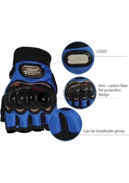 Pro Biker Motosiklet Bisiklet Eldiveni Yarım Yazlık Korumalı Motor Eldiveni indirimleri