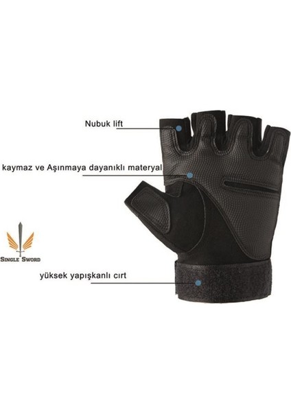 Yarım Parmak Taktik Eldiven Bisiklet Motosiklet Outdoor Eldiven