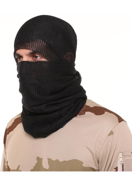 Kamuflaj Kare Fileli Askeri Şal, Fileli Puşi, Gizlenme Ağı Tactical File Puşi - Poşi