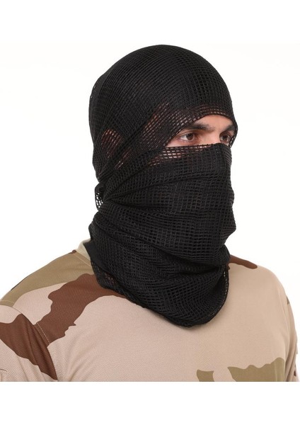 Kamuflaj Kare Fileli Askeri Şal, Fileli Puşi, Gizlenme Ağı Tactical File Puşi - Poşi