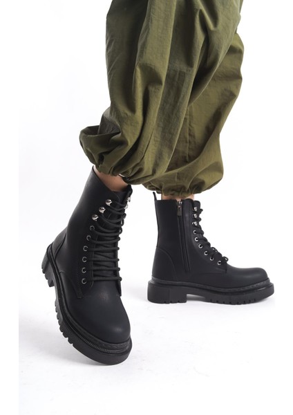 Kadın Günlük Postal Bot Bağcıklı Fermuarlı Trend Kalın Hafif Taban Bot fiyatları