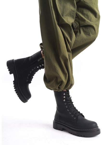 Kadın Günlük Postal Bot Bağcıklı Fermuarlı Trend Kalın Hafif Taban Bot modelleri