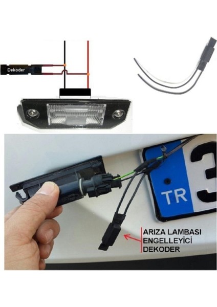 Vw Golf 7 Beyaz LED Plaka Lambası Ampul Seti T10 W5W