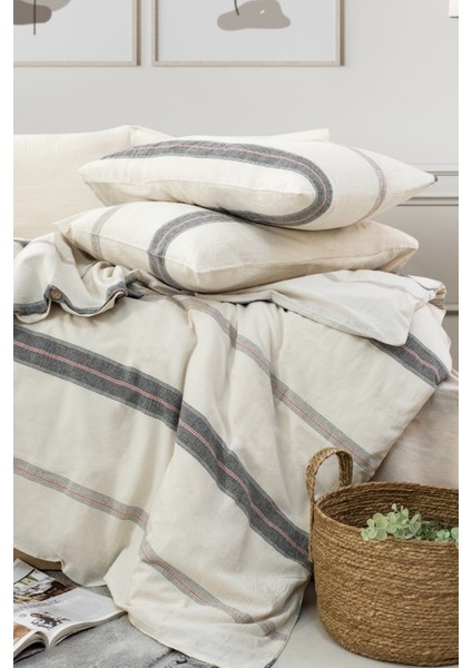 Perfect Sleep - Ipliği Boyalı - Çift Kişilik Nevresim Takımı - Naturel - Pamuk modelleri