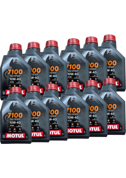 7100 10W-40 4t 1 L Motosiklet Motor Yağı 2024 - 12 Adet