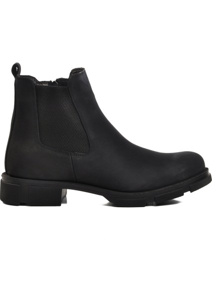 Ayakmod Siyah Nubuk Deri Erkek Bot modelleri