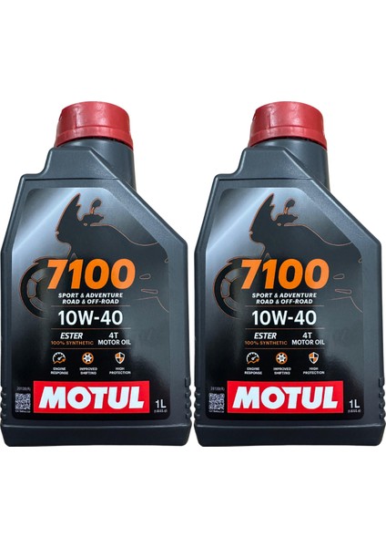 7100 10W-40 4t 1 L Motosiklet Motor Yağı 2024 - 2 Adet