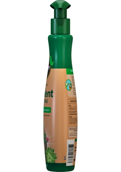 Kullanıma Hazır Sukulent Sıvı Bitki Besini - Güçlü Kök ve Sağlıklı Yapraklar İçin Besleyici Bitki Besini 250 ml