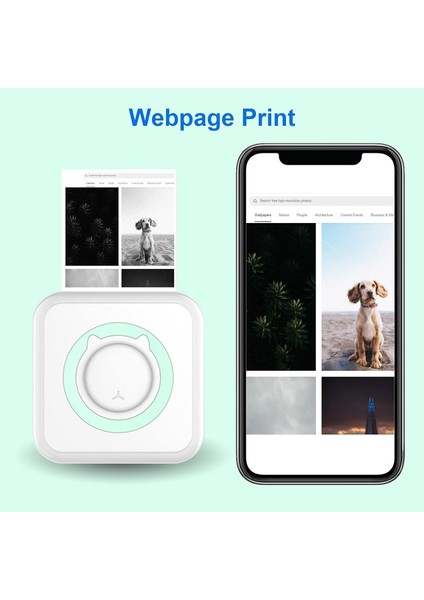 Mini Akıllı Yazıcı Cep Telefonu Bluetooth Taşınabilir Termal Fotoğraf Etiket indirimleri
