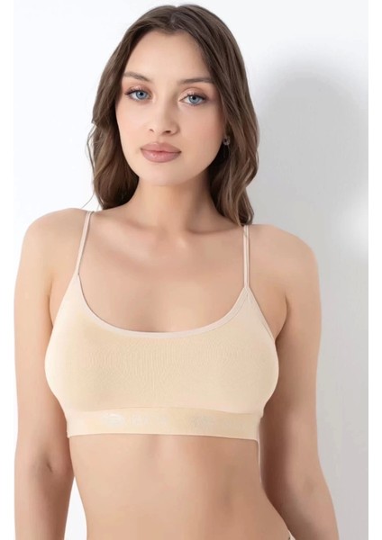 940 Bayan Bambu Ince Askılı Pedli Büstiyer