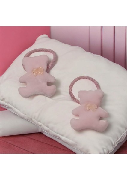 Peluş Kurdele Detay Ayıcıklı Kız Çocuk Bağlama Toka