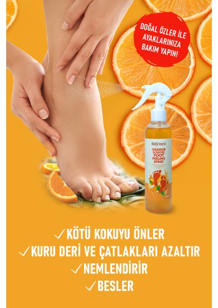 Ayak Bakımı ve Topuk Çatlak Spreyi - Koku Giderici ve Nemlendirici Sprey - Foot Care Sprey - 250