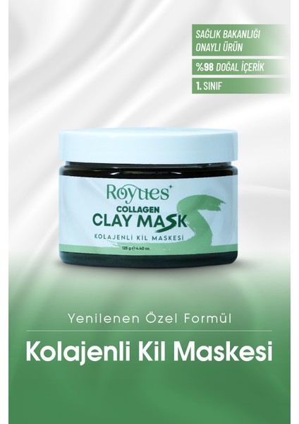 Kolajen Kil Maskesi - Leke ve Siyah Nokta Giderici - Collagen Clay Mask - 125 gr