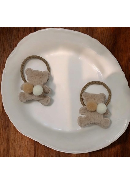 Ayıcıklı Pon Pon Detaylı Bağlamalı Kız Çocuk Toka