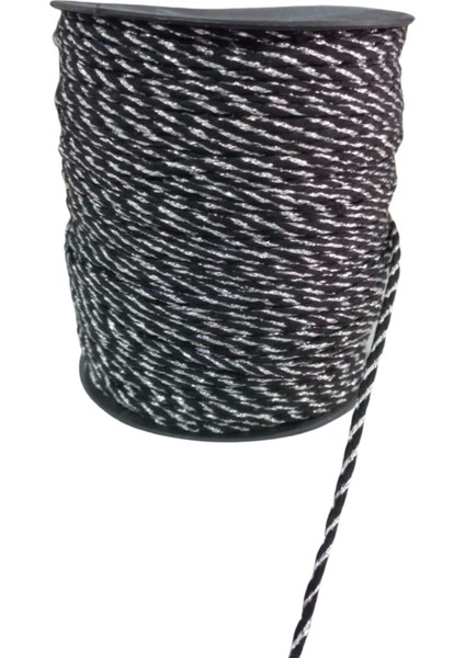 Bileklik Ipi, Paketleme Ipi, Şans, Bereket, Aşk, Şifa, Güç 5 mm Pamuk 5 Metre Siyah