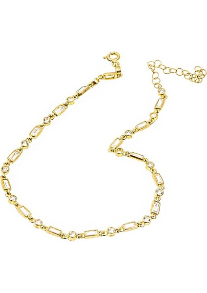 Taşlı Gümüş Halhal SB612