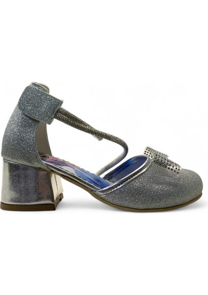 739 Kız Çocuk Frozen Topuklu Abiye Ayakkabı