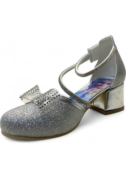 739 Kız Çocuk Frozen Topuklu Abiye Ayakkabı modelleri