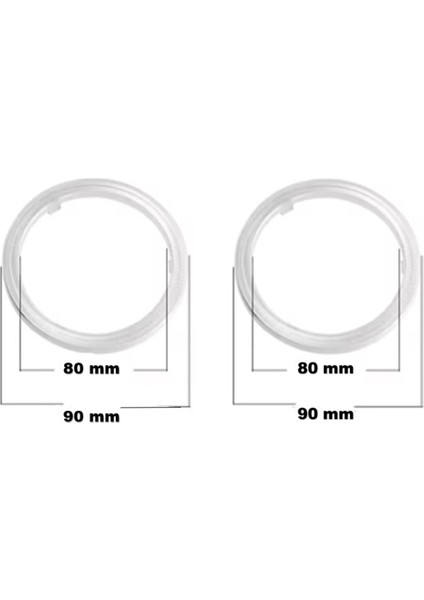 2 Adet Far Içi Floresan Angel Halka Beyaz Renk Balanslı 80 mm