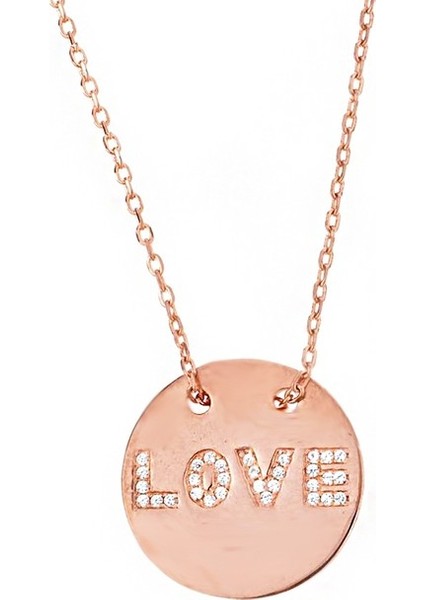 Love Gümüş Kolye SB496, 925 Ayar Gümüş