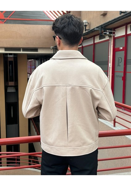 Gömlek Yaka, Oversize-Fit, Old Money Culture, Düğmeli, Kaşe Kumaş Ceket 24USEC05