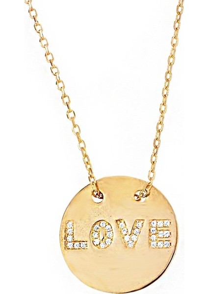 Love Gümüş Kolye SB496, 925 Ayar Gümüş