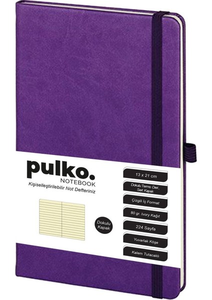 Çizgili Mor Notebook