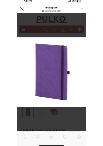 Çizgili Mor Notebook